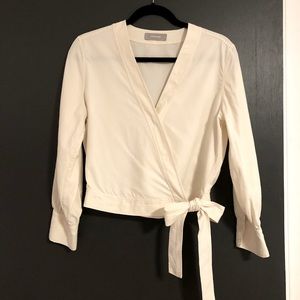 Everlane Silk Wrap Top